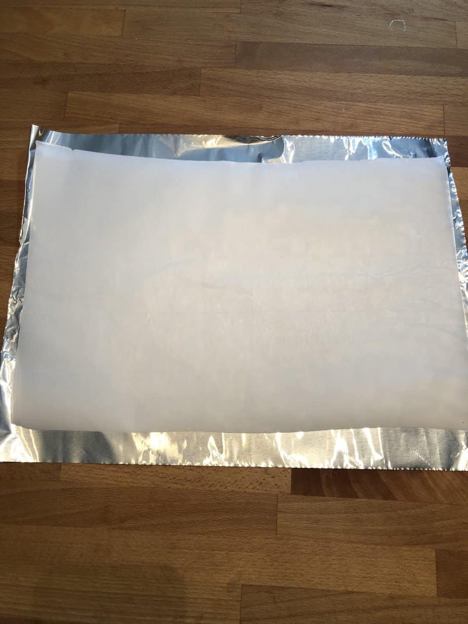 parchment paper on foil