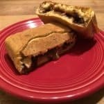 campfire turtle pudgy pie on a red plate