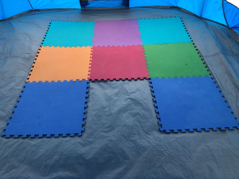 foam tiles for comfortable tent camping