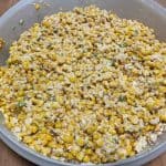 mexican corn salad ready to eat in a plastic bowl